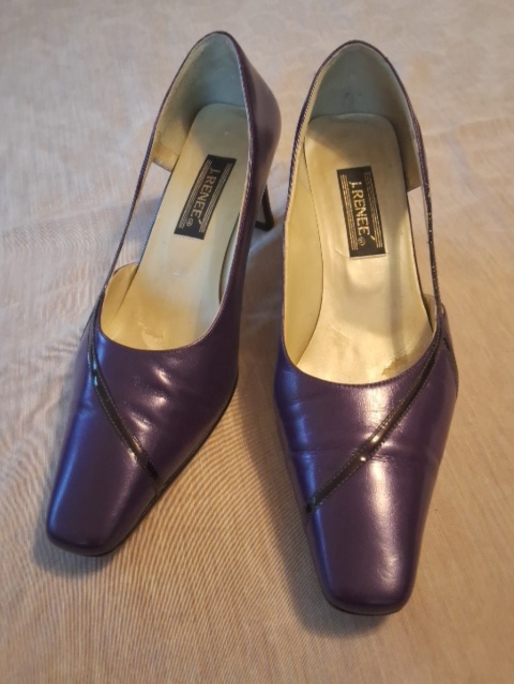 J Renee Womens Purple Heels Size 9M